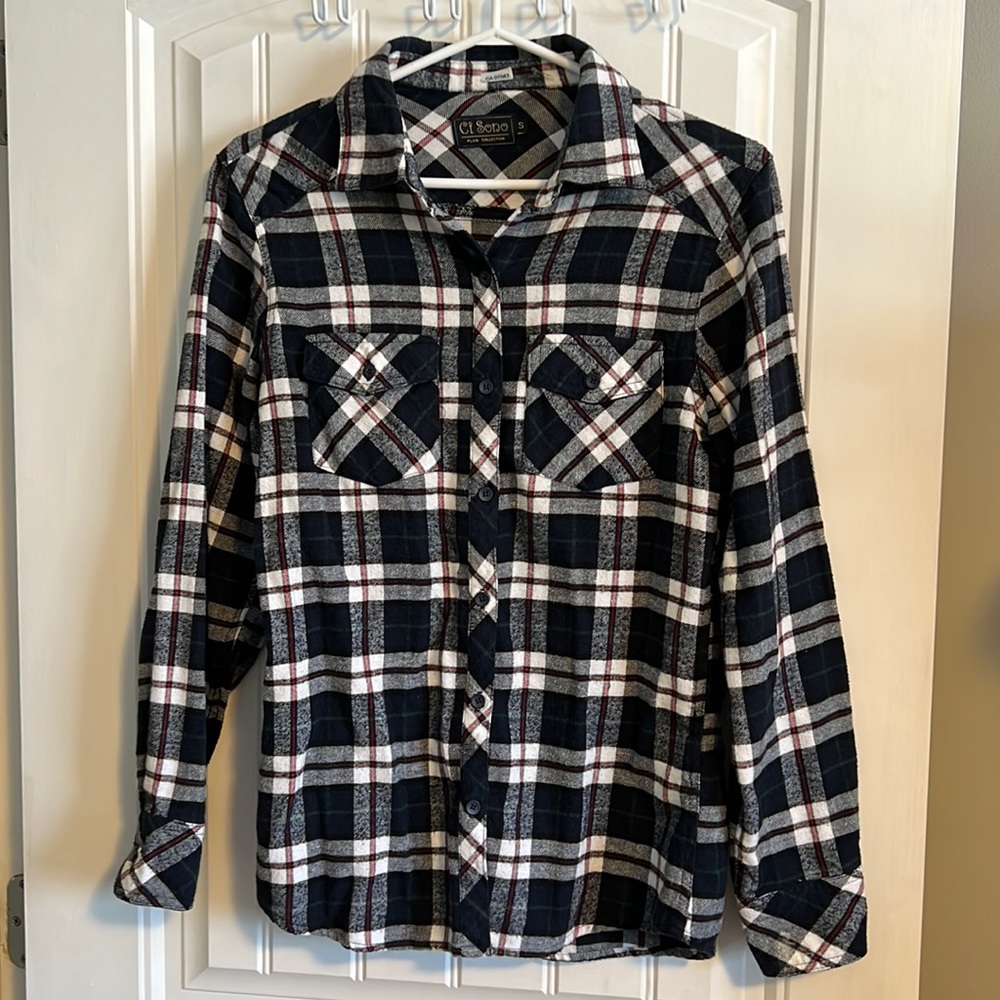 Plaid Button Down Shirt (S)